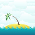 Tropical desert island Royalty Free Stock Photo