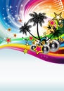 Tropical Disco Dance Background