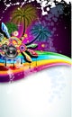 Tropical Disco Dance Background Royalty Free Stock Photo