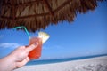 Tropical drink in Cuba Royalty Free Stock Photo