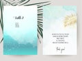 Tropical elegant wedding invitations.