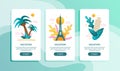 Tropical and European Vacation Mobile Page Set
