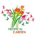 Tropical exotic decorative flower