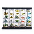 tropical fish collection isolated on a white background. Royalty Free Stock Photo