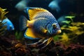 Tropical fish over coral reef Royalty Free Stock Photo