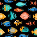 Tropical Fish Seamless Pattern