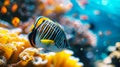 Tropical Fish Swimming in Coral Reef Waters