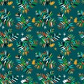 Tropical floral pattern Royalty Free Stock Photo