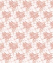 Tropical floral vector seamless pattern in pastel pink tones