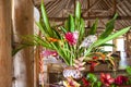 Tropical flower arrangement Royalty Free Stock Photo