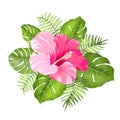 Tropical flower garland Royalty Free Stock Photo