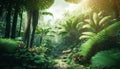 10000 BC tropical forest background