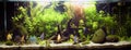 Tropical Freshwater Aquarium Royalty Free Stock Photo