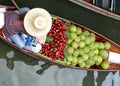Tropical fruit on a boat Royalty Free Stock Photo