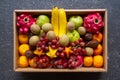 Tropical fruit in a box