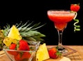 Tropical fruit cocktail Royalty Free Stock Photo