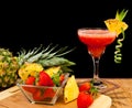 Tropical fruit cocktail Royalty Free Stock Photo