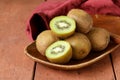 Tropical fruit fresh sweet ripe kiwi Royalty Free Stock Photo