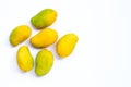 Tropical fruit, Mango  on white background Royalty Free Stock Photo