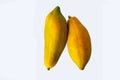 Tropical fruit, Taiwan important fruit, thick fleshy papaya, white background