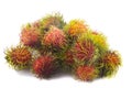 Tropical fruit, rambutan on white background Royalty Free Stock Photo