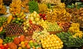 Tropical fruit stand Royalty Free Stock Photo