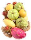 Tropical fruits from above