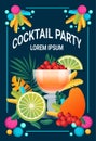 tropical fruits cocktail brazilian festival holiday celebration greeting invitation postcard culture and tradition