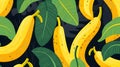 Tropical fruits. Retro style food poster