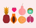 Set of Tropical Fruits