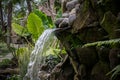 Tropical garden waterfall on exotic island Bali, Indonesia. Royalty Free Stock Photo