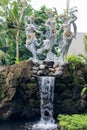 Tropical garden waterfall on exotic island Bali, Indonesia. Royalty Free Stock Photo