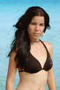 Tropical girl portrait - beach Royalty Free Stock Photo