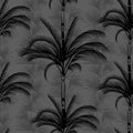 tropical gray pattern with silhouettes of palm trees on the background