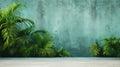 tropical gray wall background generative AI