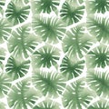 Tropical green leaves seamless pattern on white background. Leave template. Seamless leave pattern, leave illustration. Seamless