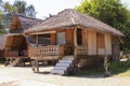 Tropical guest house bungalow on sunny beach Royalty Free Stock Photo