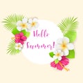 Tropical hello summer background