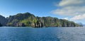 Tropical hilly islands in El Nido, Palawan in Philippines Royalty Free Stock Photo