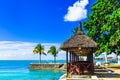 Luxury vacation in tropical resorts Mauritius island.