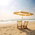 Tropical horizon, sandy beach, majestic skies, and endless ocean horizons