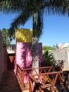 Tropical Hotel in Merida Yucatan Mexico Royalty Free Stock Photo