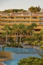 Tropical hotel pool, almunecar, spain.