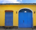 Tropical house facade in trinidad, cuba