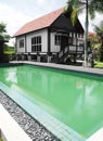 Tropical house and swimming pool