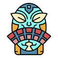 Tropical idol icon color outline vector Royalty Free Stock Photo