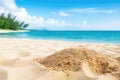 Tropical idyll: a summer background with turquoise sea and sand