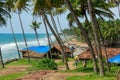 Tropical Indian village in Varkala, Kerala, India Royalty Free Stock Photo