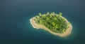 Tropical island aerial view