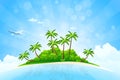 Tropical Island Background Royalty Free Stock Photo